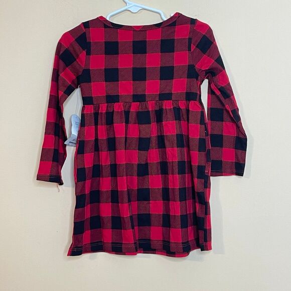 NWT wonder nation toddler girl red plaid dress size 2T - Picture 3 of 3